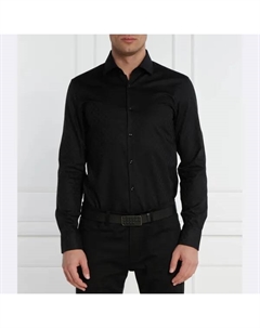 Kenno рубашка узкого кроя, черный Hugo