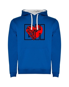 Худи I Love Downhill Two-Colour, синий Kruskis