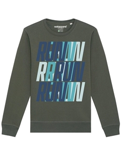 Свитер Sweatshirt Run, Run, Run blue, хаки Watapparel