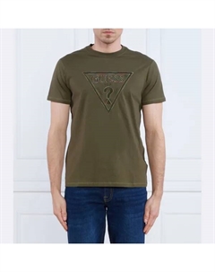 Футболка стандартного кроя, зеленый Guess