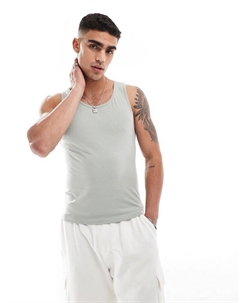 Светло-зеленая приталенная майка DESIGN Asos