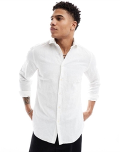 – льняная рубашка кремового цвета в винтажном стиле Scalpers