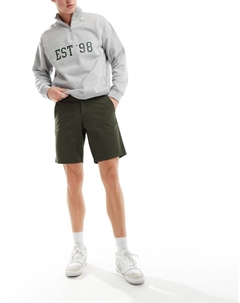 DESIGN — узкие шорты чинос цвета хаки Asos