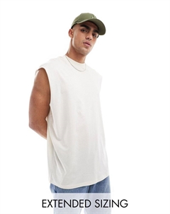 Объемная майка цвета экрю DESIGN Asos