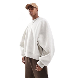 Белый меланжевый свитшот с аквалангом DESIGN Extreme Asos