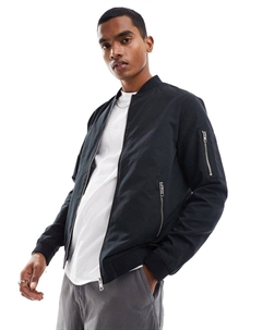 Essentials — Черный бомбер Jack & jones