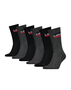 Носки (6 шт. в упаковке), с широким поясом с логотипом, черный Levi's®