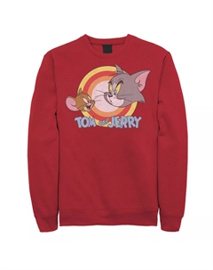 Мужской свитшот с изображением лица и логотипа Tom & Jerry Licensed character