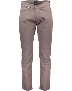 Серые хлопковые мужские брюки Gant