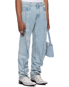 Синие узкие джинсы бананового цвета Y / project