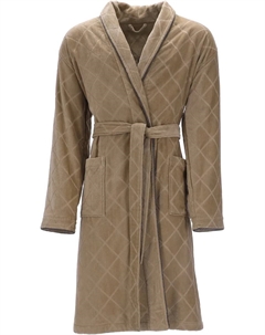 Мужской халат "Barron" (1 шт.), с шалевым воротником, ромбовидный дизайн, цвет Camel Vossen