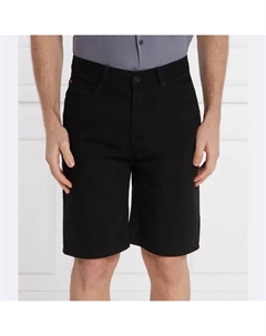 Джинсовые шорты свободного кроя, черный Hugo