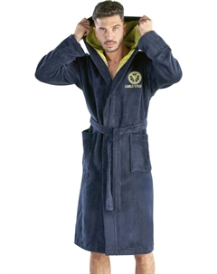 Мужской халат "Como" (1 шт.), с контрастным воротником, цвет морской волны Carlo colucci