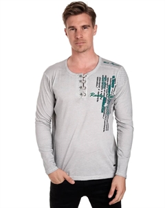 Рубашка с длинными рукавами и короткой планкой на пуговицах, серый Rusty neal