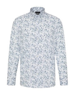 Рубашка с длинными рукавами и цветочным принтом, мятный Bugatti