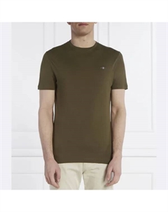 Футболка стандартного кроя, хаки Gant