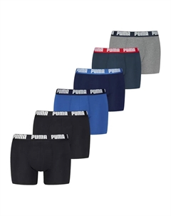 Боксеры (6 шт. в упаковке), с эластичным поясом с логотипом, черный Puma