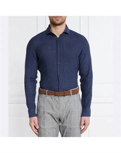 Льняная рубашка 146pai-w приталенного кроя, синий Joop