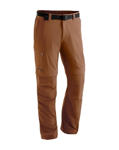 Функциональные брюки "Tajo 2", мужские походные брюки, уличные брюки на молнии, 4 кармана, стандартный крой, коричневый Maier sports