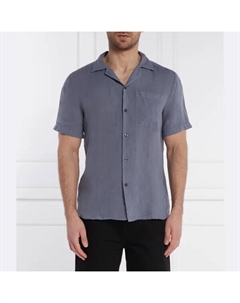 Льняная рубашка ellino комфортного кроя, синий Hugo