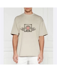 Футболка свободного кроя Deytimo, желтый Hugo