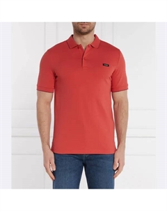 Рубашка поло узкого кроя из пике, красный Calvin klein