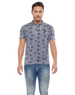 Рубашка с короткими рукавами и экзотическим принтом, серый Le temps des cerises