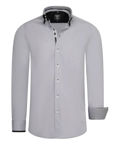 Рубашка с длинными рукавами и замысловатым дизайном пуговиц, серый Rusty neal