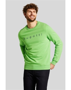 Свитер с круглым вырезом из натурального хлопка, цвет Moos Bugatti