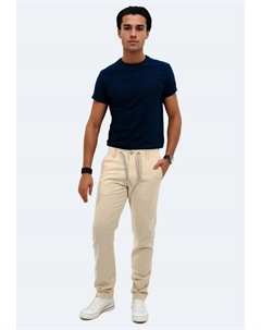 Брюки из ткани "Инборис", с внутренней кулиской, бежевый Indicode