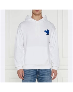 Толстовка классического кроя Nallico, белый Hugo