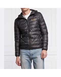 Пуховик стандартного кроя, черный Ea7