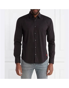 Эргономичная рубашка приталенного кроя, черный Hugo