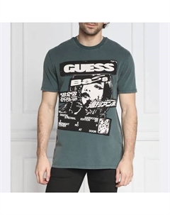 Футболка стандартного кроя с музыкальным плакатом SS BSC , зеленый Guess