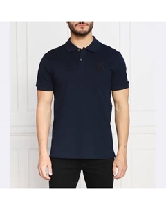 Рубашка-Поло стандартного кроя с логотипом черепа, синий Alexander mcqueen