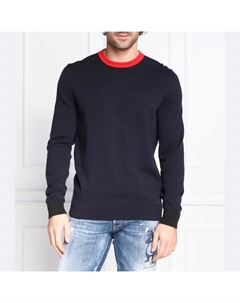 Свитер Scasius стандартного кроя, синий Hugo