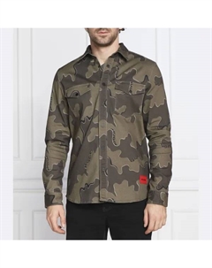 Рубашка epaz стандартного кроя, зеленый Hugo