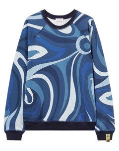 Толстовка с принтом Marmo, синий Pucci