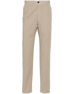 Зауженные брюки из хлопка, бежевый Incotex