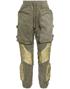 Дутые брюки карго, зеленый Readymade