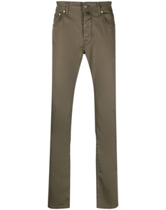 Зауженные джинсы с контрастными карманами Jacob Cohën, зеленый Jacob cohen