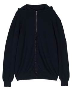 Шерстяное худи в рубчик, синий Cruciani