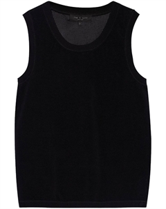 Вязаный жилет с круглым вырезом rag&bone, черный Rag & bone
