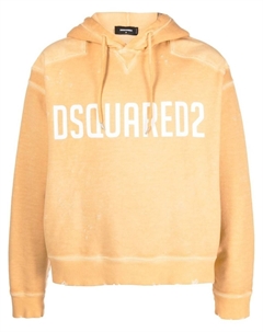 Худи с кулиской и логотипом, желтый Dsquared2