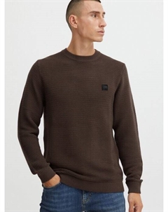 Вязаный свитер сдваленсия, коричневый Solid