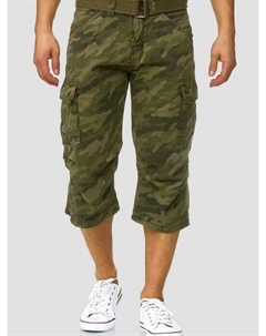 Шорты карго николас в клетку, зеленый Indicode