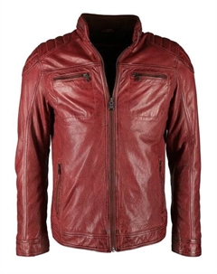 Кожаный пиджак, красный Jcc