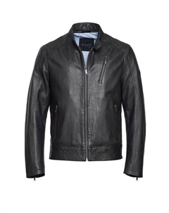 Кожаная куртка бурубио, черный Bugatti