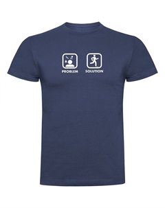 Футболка Problem Solution Run, синий Kruskis