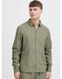 Рубашка с длинным рукавом sdenea, зеленый Solid